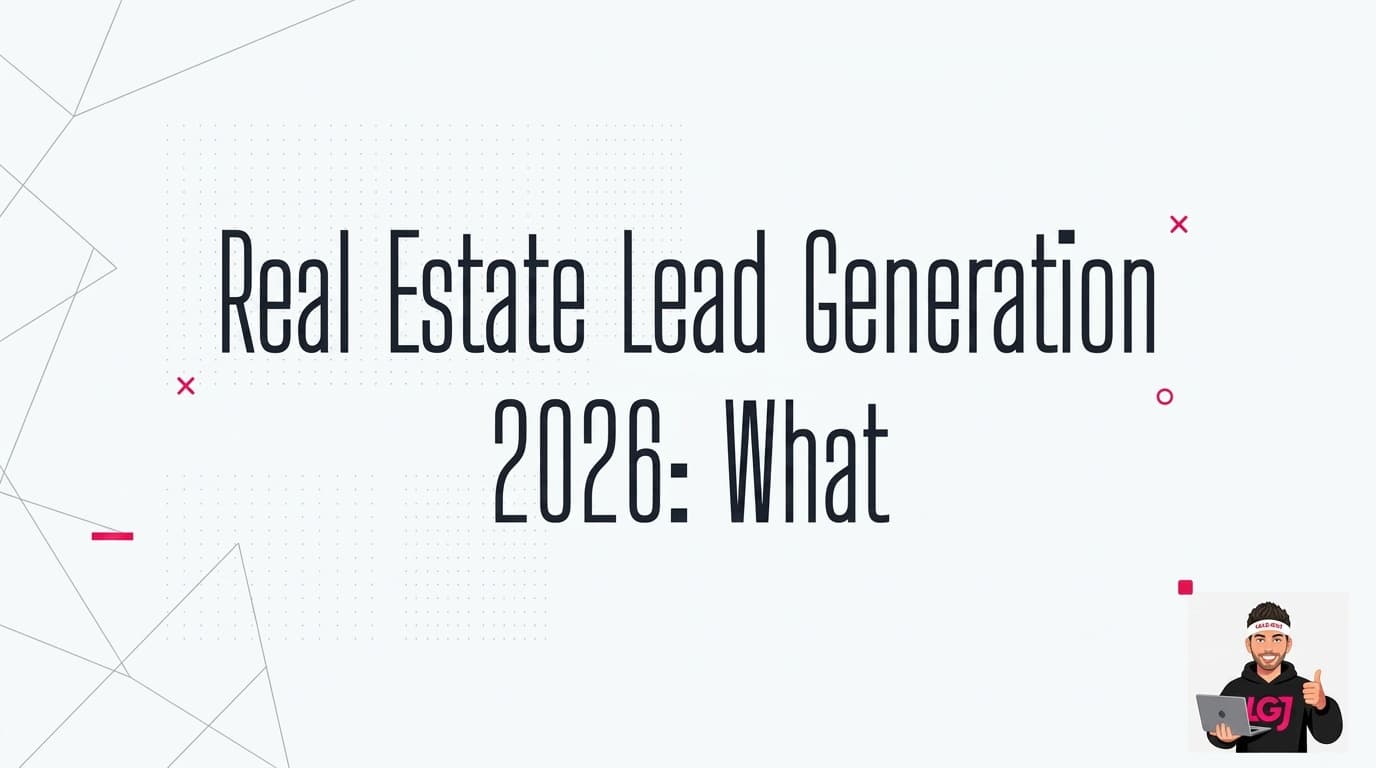 Real Estate Lead Generation 2026: What Actually Works (Not BS) Real Estate Lead Generation 2026: What Actually Works (Not BS)