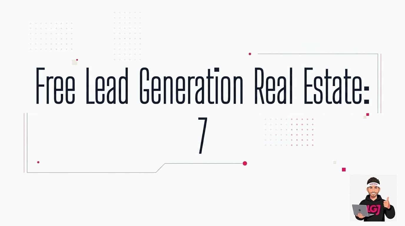 Free Lead Generation Real Estate: 7 Methods That Actually Work Free Lead Generation Real Estate: 7 Methods That Actually Work