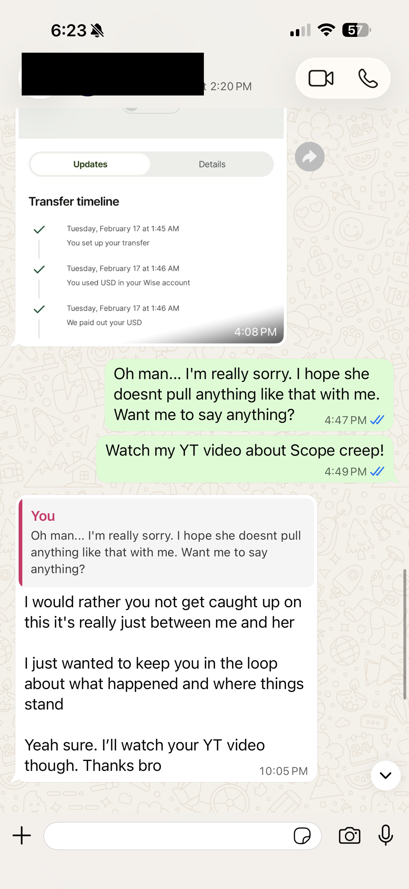 Jay apologizing to the web designer: "Oh man... I'm really sorry."